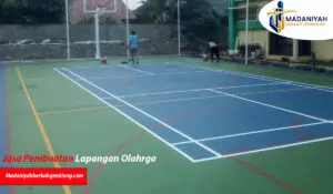 Madaniyah Berkah Gemilang melayani jasa pembuatan lapangan olahraga futsal, basket, tenis, dan lainnya dengan kualitas terbaik, bergaransi, dan konsultasi gratis!