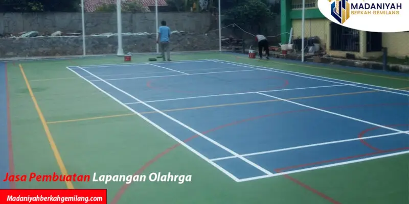 Madaniyah Berkah Gemilang melayani jasa pembuatan lapangan olahraga futsal, basket, tenis, dan lainnya dengan kualitas terbaik, bergaransi, dan konsultasi gratis!